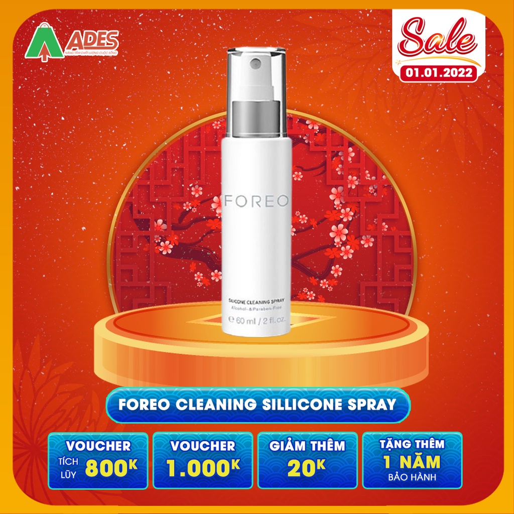 Foreo Cleaning Sillicone Spray - Nước Vệ sinh Máy rửa mặt NEW 2021 - Chính hãng