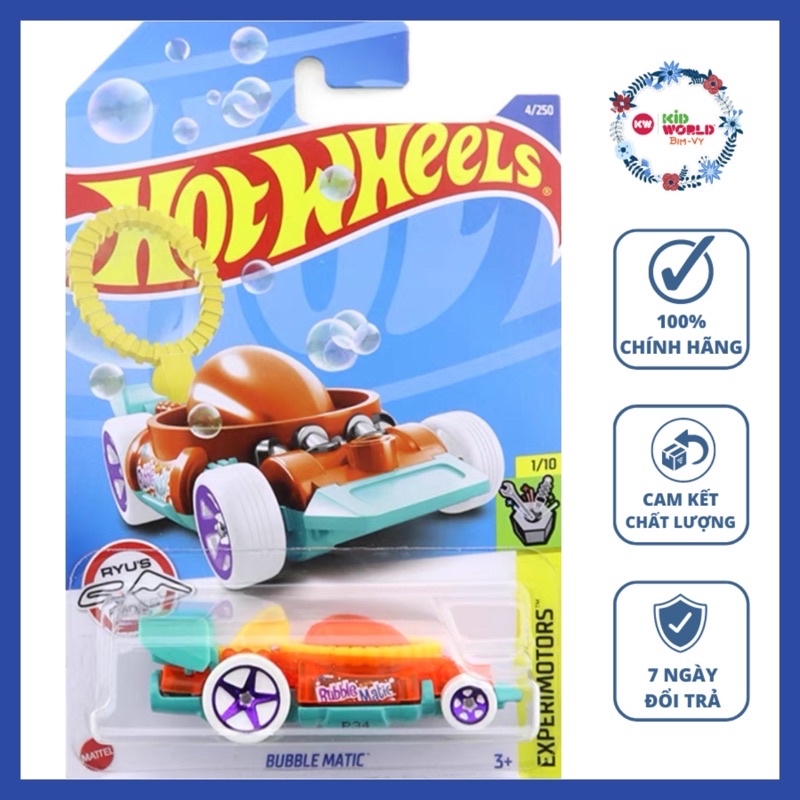Xe mô hình Hot Wheels basic Bubble Matic HCV46, 40k.