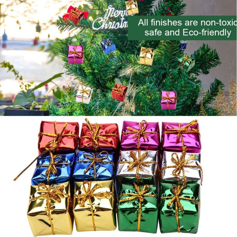 12 hộp quà treo cây thông Noel - trang trí Giáng Sinh