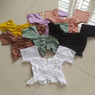 Áo croptop rúm bèo