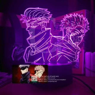 [ẢNH SHOP TỰ CHỤP] Đèn Ngủ Jujutsu Kaisen Satoru Gojo x Ryomen Sukuna Type 01 AJKN9902 16 MÀU TÙY CHỈNH COMPASHOP