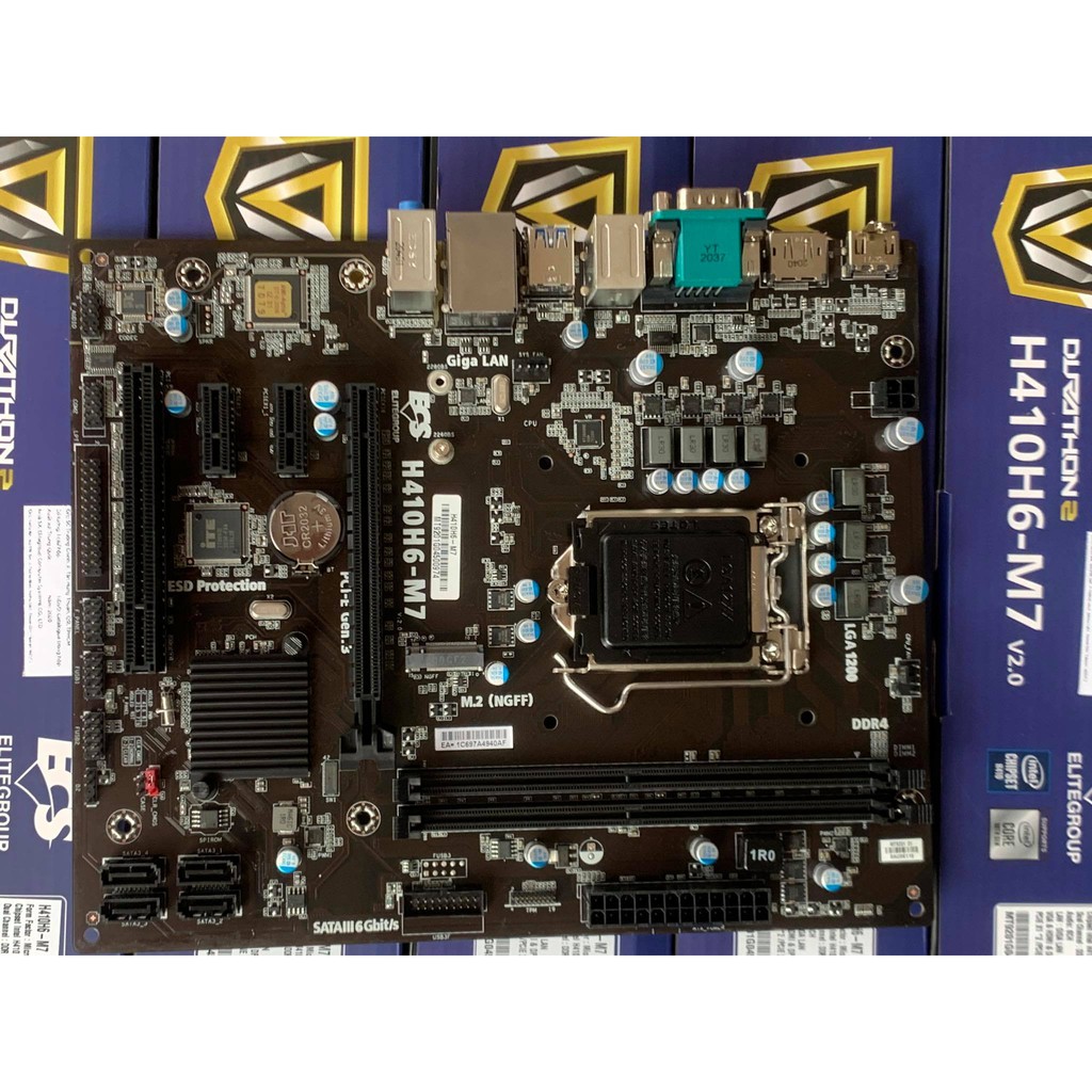 Mainboard ECS H410H6-M7 (Intel H410, LGA 1151-v2, M-ATX, 2 khe RAM DDR4)