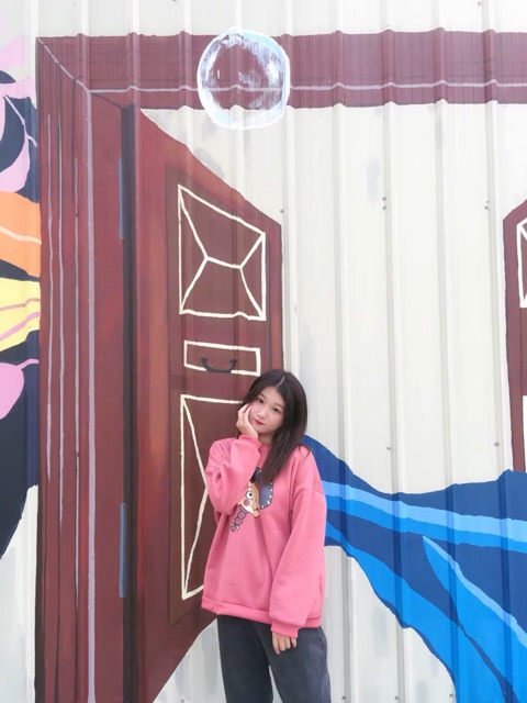 Áo sweater cô gái thắt bím xinh xắn |HÌNH THẬT Ở CUỐI|