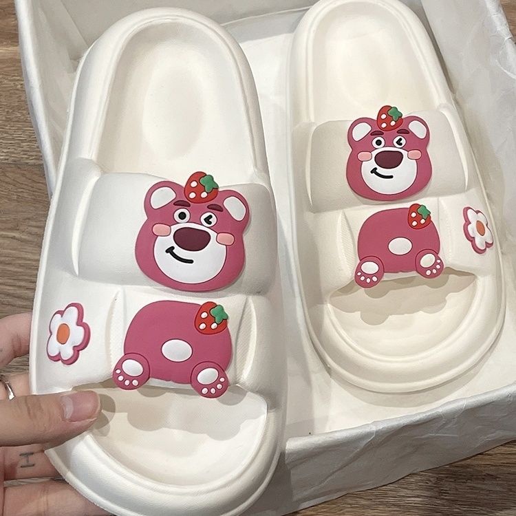 Jiashucheng Dép Đi Trong Nhà Đế Dày Mềm Mại Thoải Mái Họa Tiết Hoạt Hình Dễ Thương Thời Trang Mùa Hè Cho Nữ