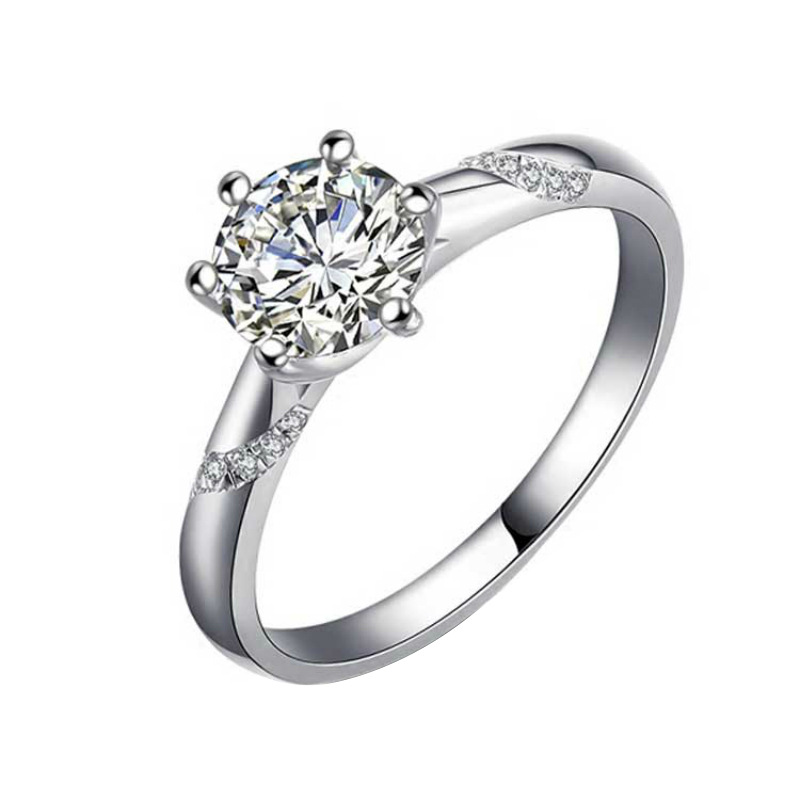 (Hàng Có Sẵn) Nhẫn Bạch Kim Cương 950 Cho Nữ