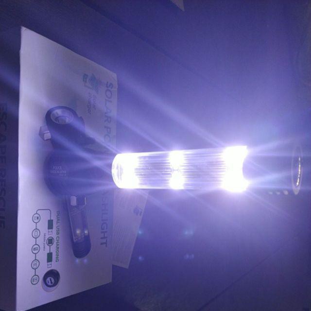Đèn Pin Đa Năng T09 Dùng Năng Lượng mặt trời+ đèn pin phượt dùng pin sạc +Tặng cáp USB
