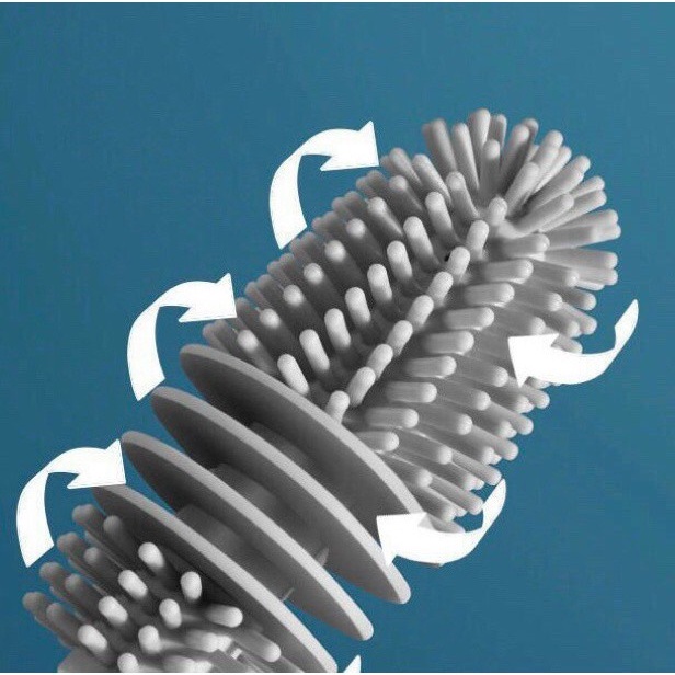 Cọ Rửa Cốc Chén bình sữa đa năng, Cọ Silicone Cán Dài Xoay 360 Độ Dùng Để Rửa Ly Chén Dĩa Đa Năng Tiện Lợi