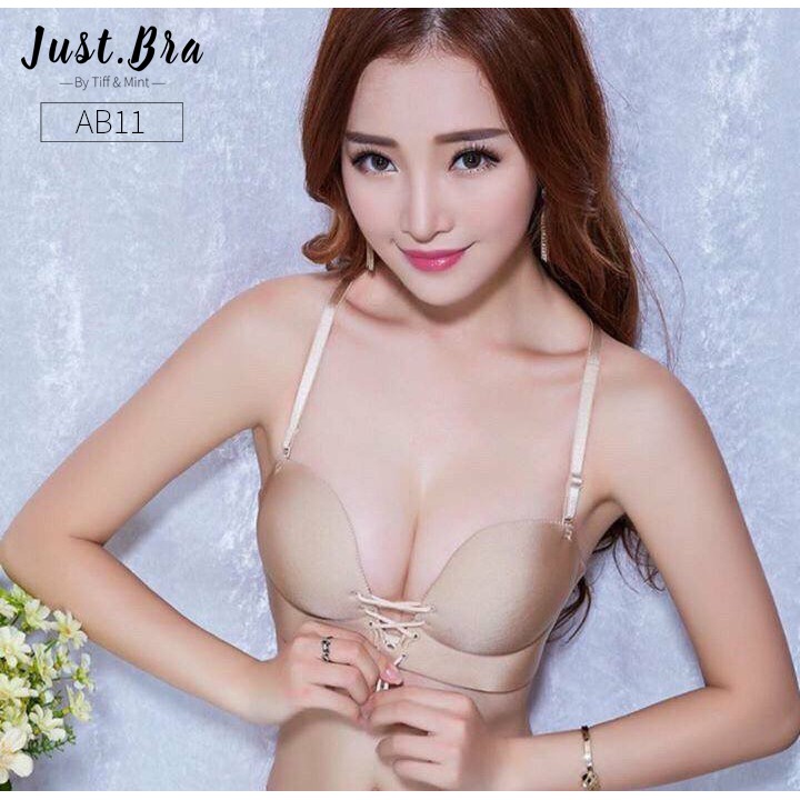 Áo ngực Just Bra mút độn bàn tay nâng ngực có dây rút AB11