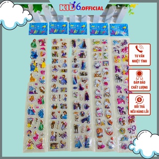 Đồ chơi Sticker KID6 dán nổi nhiều hình công chúa, siêu nhân, ben10, đôremon kích thước 30X6cm