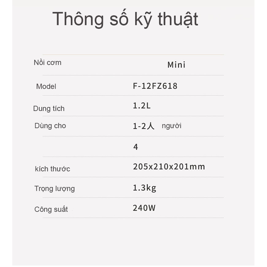 Nồi cơm mini độc thân 1,2l JOYOUNG FZ618 1.2L ( Bảo hành ) | BigBuy360 - bigbuy360.vn