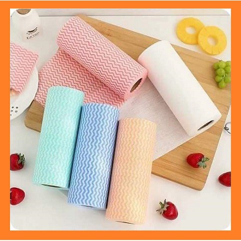 khăn lau nhà bếp đa năng vải không dệt - cuộn khăn giấy lau chùi vệ sinh sử dụng 1 lần -anhsonnd18