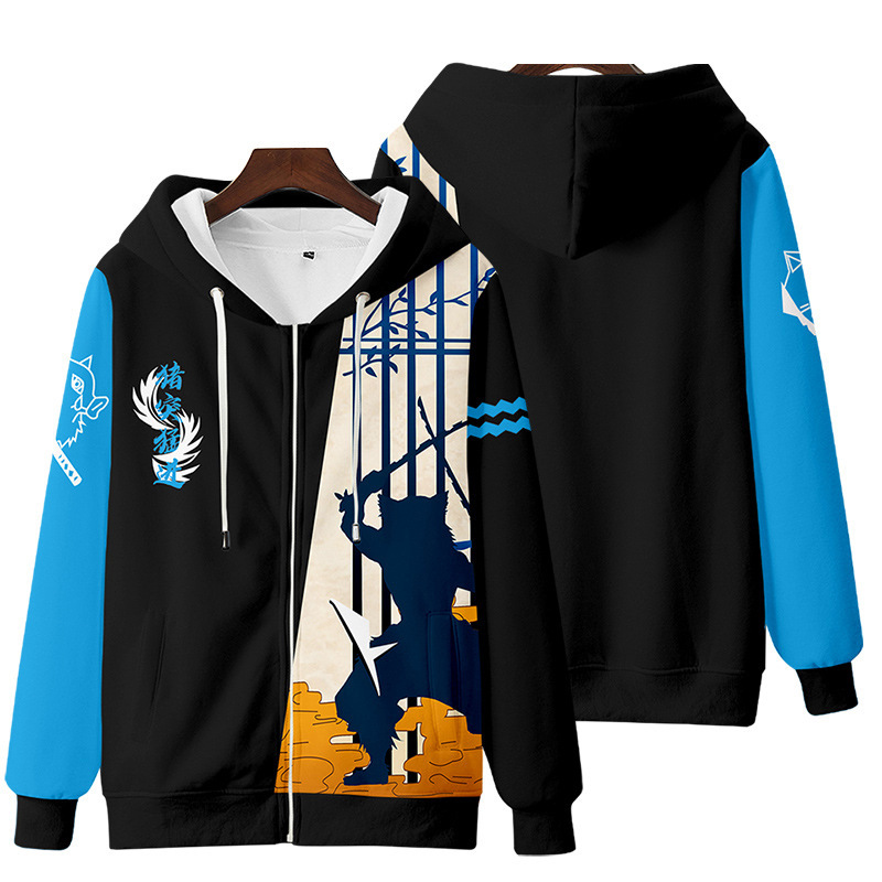 Áo khoác hoodie tay dài hóa trang nhân vật Demon Slayer