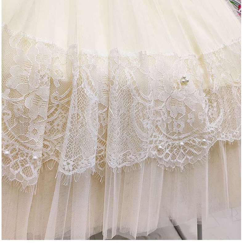 #1107 CHÂN VÁY VON PHỐI REN LÓT LỤA CAO CẤP