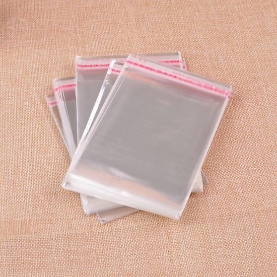 100g túi dán miệng bao nilong OPP trong có dán keo mép  - Plastic bag