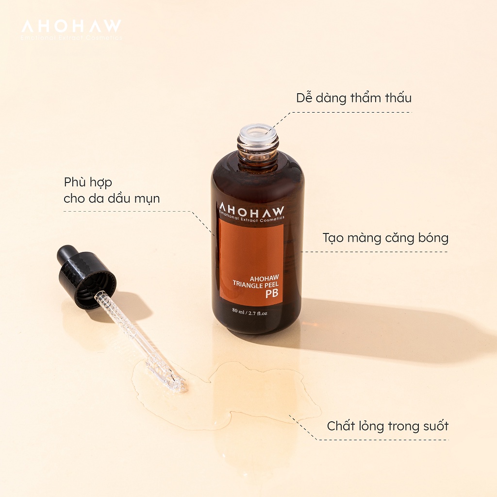 [Full size 80ml] Dung dịch peel Ahohaw Triangle Peel PB dành cho da dầu, mụn