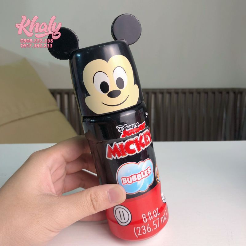 Chai thổi bong bóng nước xà phòng hình 6 nhân vật Disney Frozen,Spiderman,Minnie,Mickey,Toy siêu cute cho bé - 18P39NBB