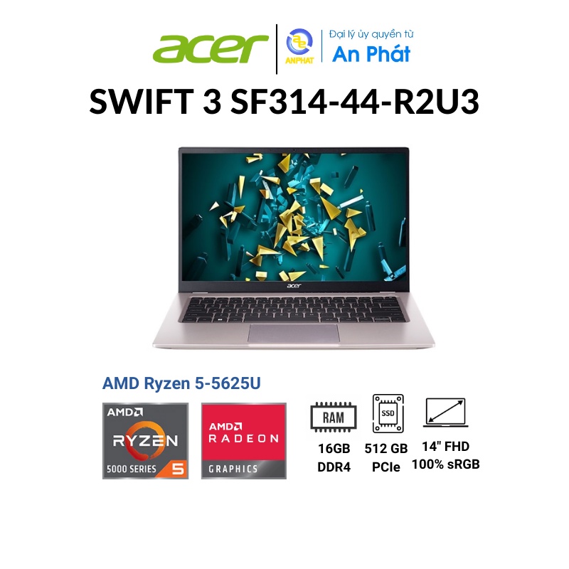 Acer Swift 3 SF314-44-R2U3 (Ryzen 5-5625U | 16GB | 512GB | AMD Radeon | 14 inch FHD | Win 11