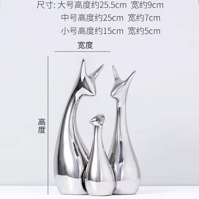 Gia Đình Nai Sứ Vàng Tài Lộc Và Thịnh Vượng Sét Gia đình 4 con