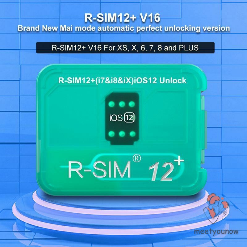 R-SIM12+V16 Nano Unlocking Card RSIM for iPhone X/XS/8/7/6 Plus 4G iOS 12.2