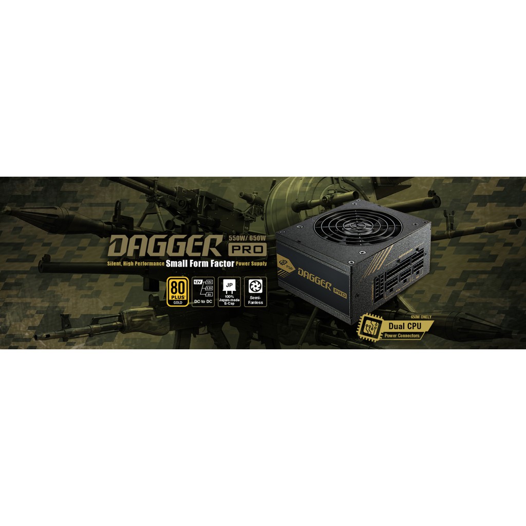 Nguồn FSP Dagger Pro SFX PSU 650W Full Modular 80 Plus Gold