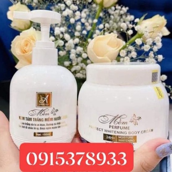 [CHÍNH HÃNG] BỘ ĐÔI HOÀN HẢO CHO BODY SỬA TẮM MỀM + BODY MỀM A COSMETIC