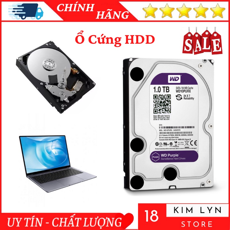 Ổ Cứng HDD 500GB 1TB Màu Tím Chuyên Dụng Cho Camara - Bảo Hành 12 Tháng