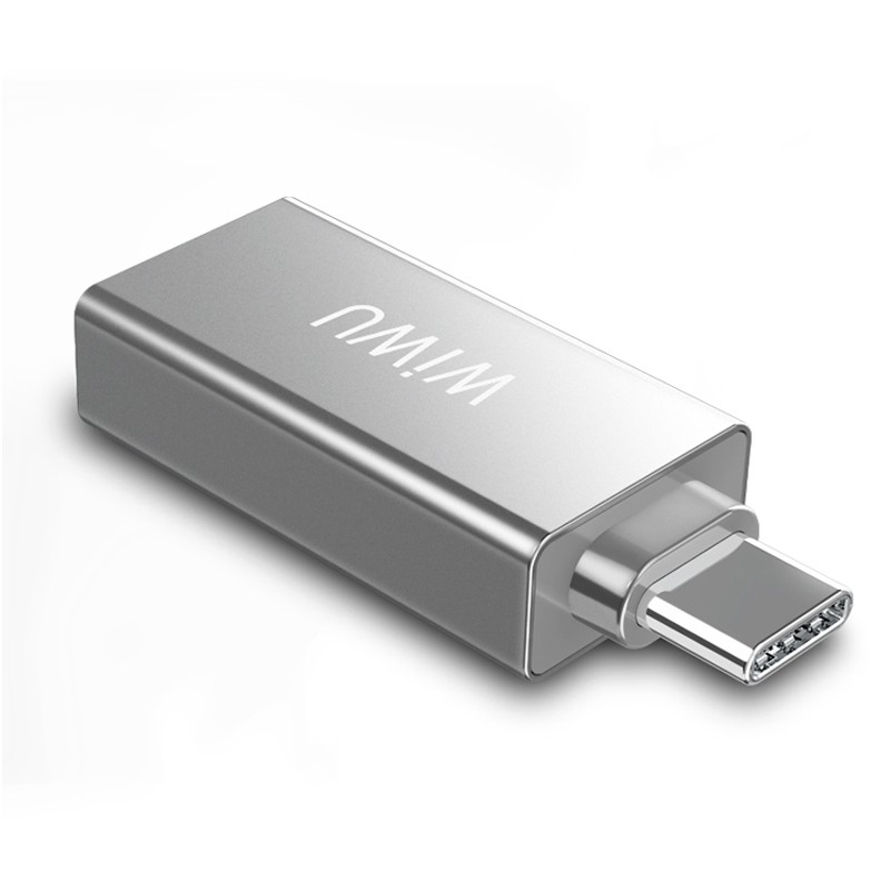 Đầu Chuyển Type C Ra 2 Usb ( 1Usb 2.0 và 1Usb 3.0) Siêu Nhỏ Gon WiWU T02 Usb