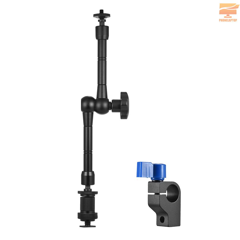 Lapt Adjustable Articulating Friction Arm with 15mm Rod Clamp Mount for Field Monitor LED Light Flash Microphone Camera Cage Rig