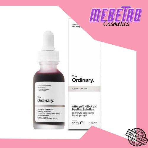 Serum peel da hoá học The Ordinary AHA 30% BHA 2% Peeling Solution
