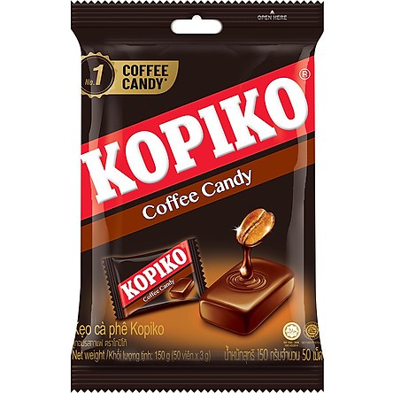 KẸO CÀ PHÊ KOPIKO COFFEE CANDY GÓI 45 VIÊN SẢN XUẤT TẠI INDONESIA HẠN SỬ DỤNG 18 THÁNG