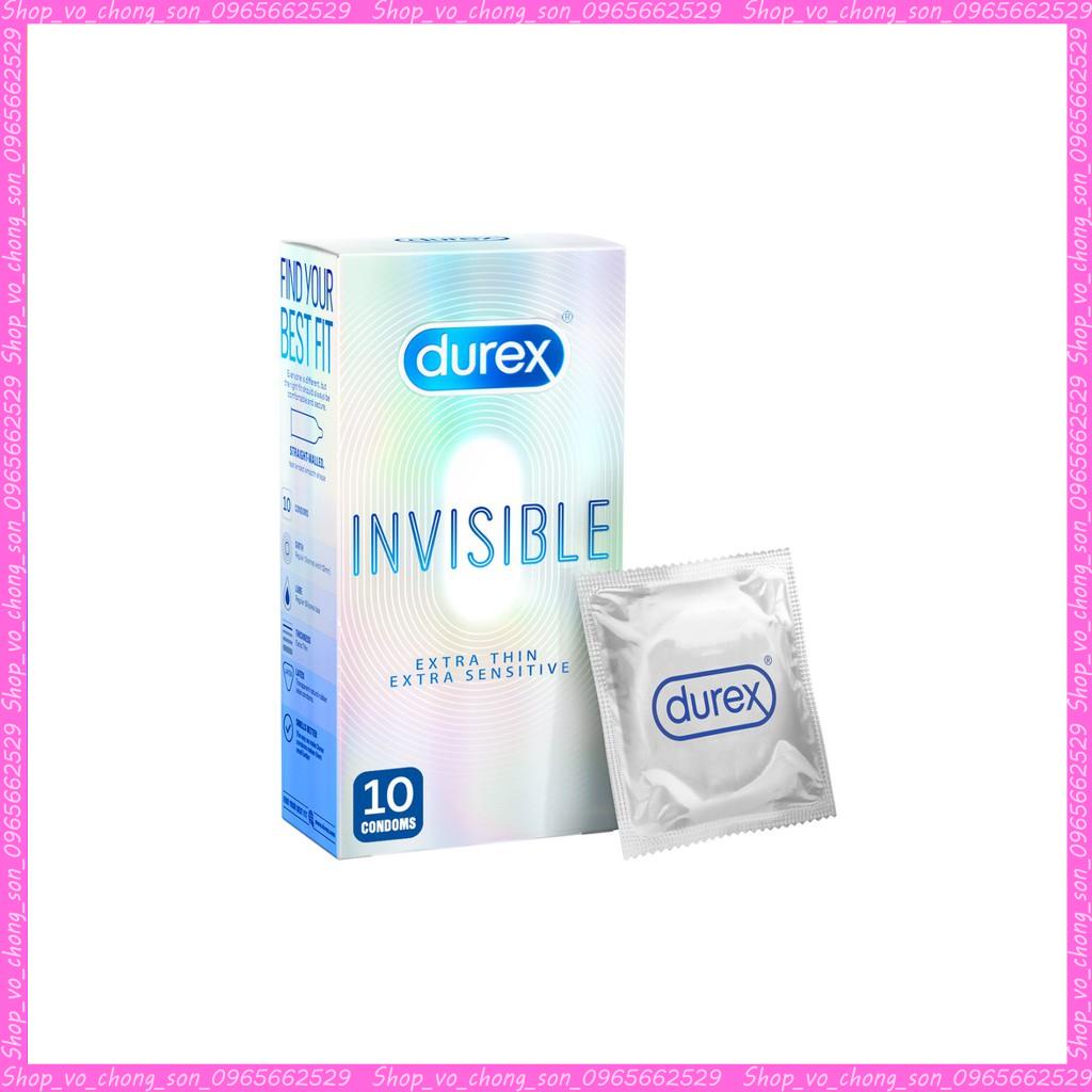 Bao cao su Durex Invisible Extra Thin Extra Sensitive 10 bao hàng mẫu mới