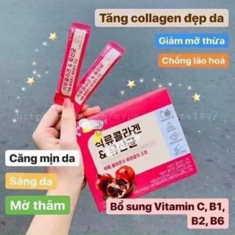 Collagen Lựu Đỏ Hàn Quốc 30 Gói Chính Hãng - Bột Uống Colagen Trắng Da | BigBuy360 - bigbuy360.vn