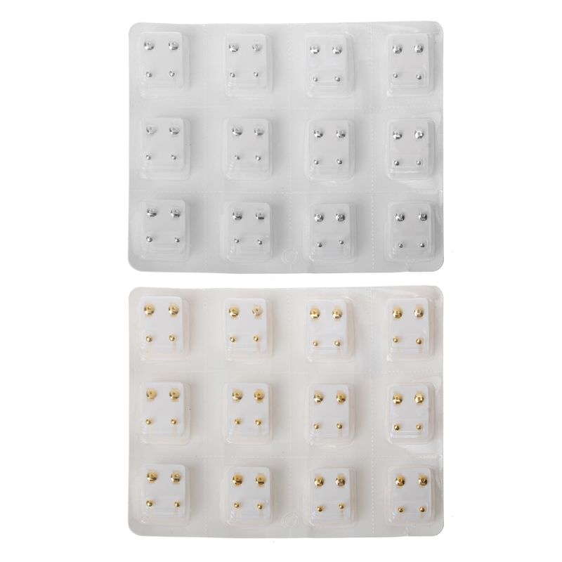 Set 12 Cặp Khuyên Tai Dùng Một Lần Không Gây Dị Ứng