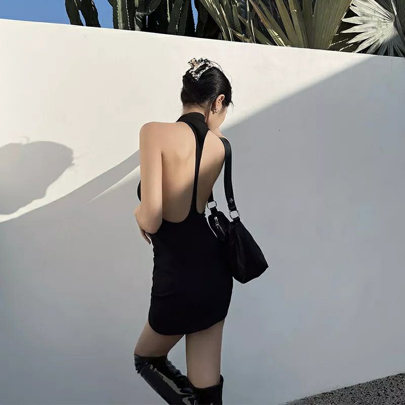 Đầm body ngắn hở lưng cá tính điểm nhấn dây thắt lưng phá cách ( Giá sỉ) Lissa 110