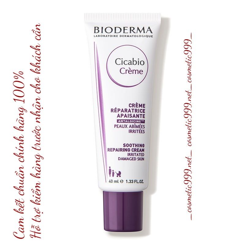 [Auth 100%] Kem dưỡng bioderma tím cicabio creme -cosmetic999