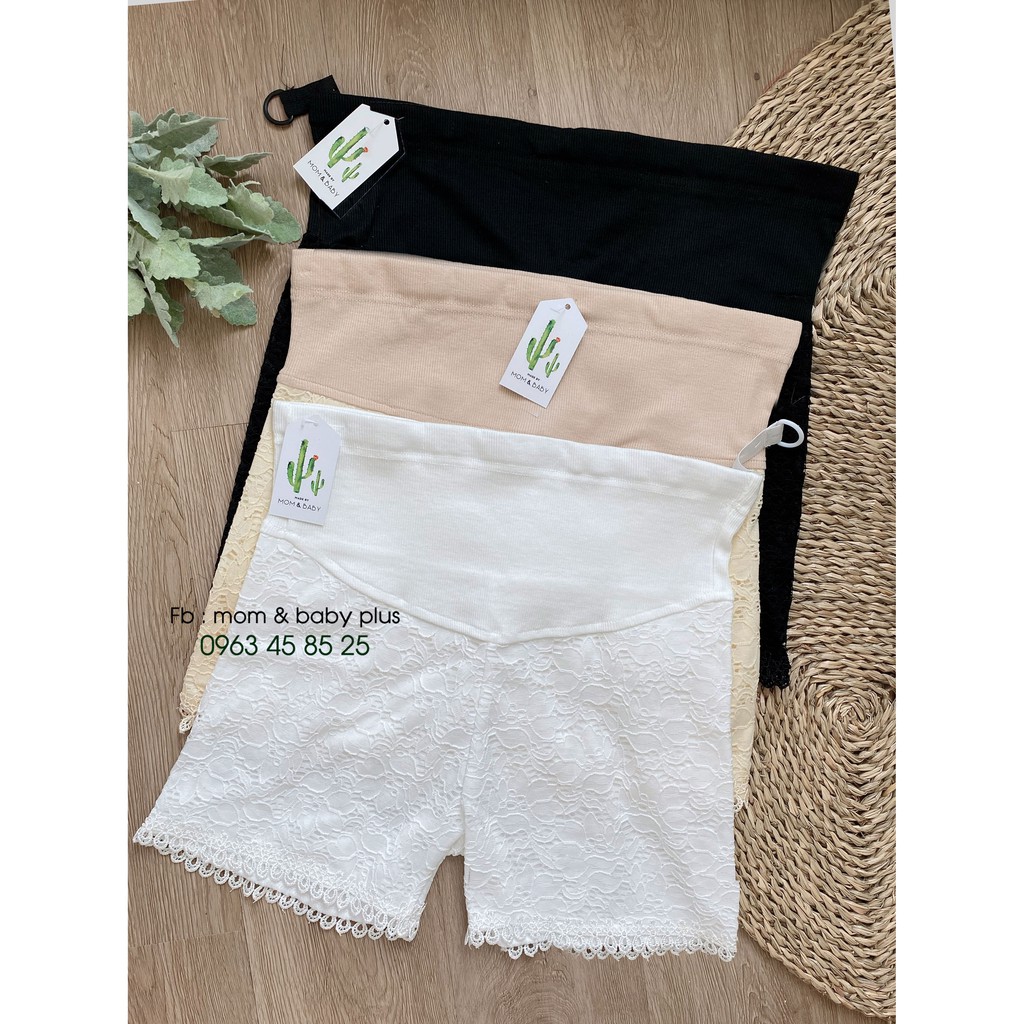 EVERMOM | Quần mặc váy bầu ren 2 lớp có đệm bụng