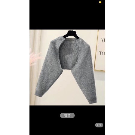 Áo len khoác ngoài crotop tay bồng( ảnh khách chụp 6,7,8) | BigBuy360 - bigbuy360.vn