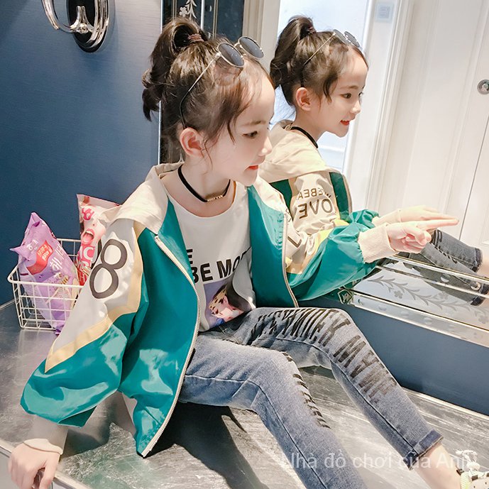 Girls Autumn Jacket Children Top Student Korean Red Jacket Baby Girls Style Windbreaker Zipper Jacket Cardigan Tide