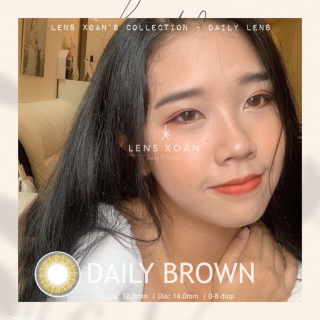 KÍNH ÁP TRÒNG DAILY BROWN ( NÂU MẬT ONG TỰ NHIÊN)