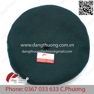 Mũ nồi beret bere bánh tiêu màu xanh