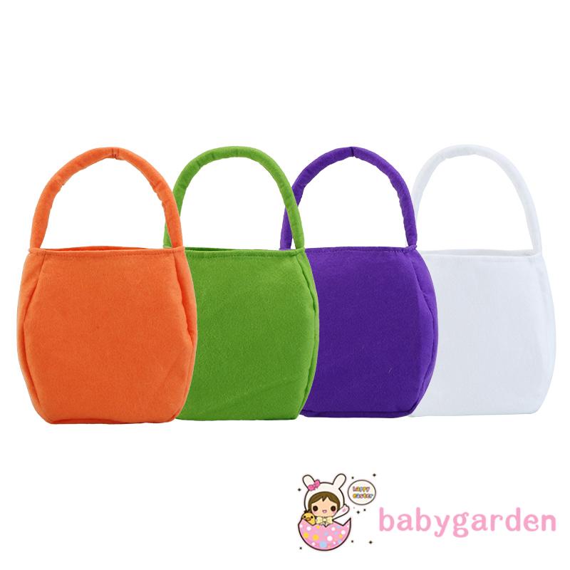 Túi Đựng Kẹo Thêu Họa Tiết Hoạt Hình Có Tay Cầm Phong Cách Halloween Cho Bé