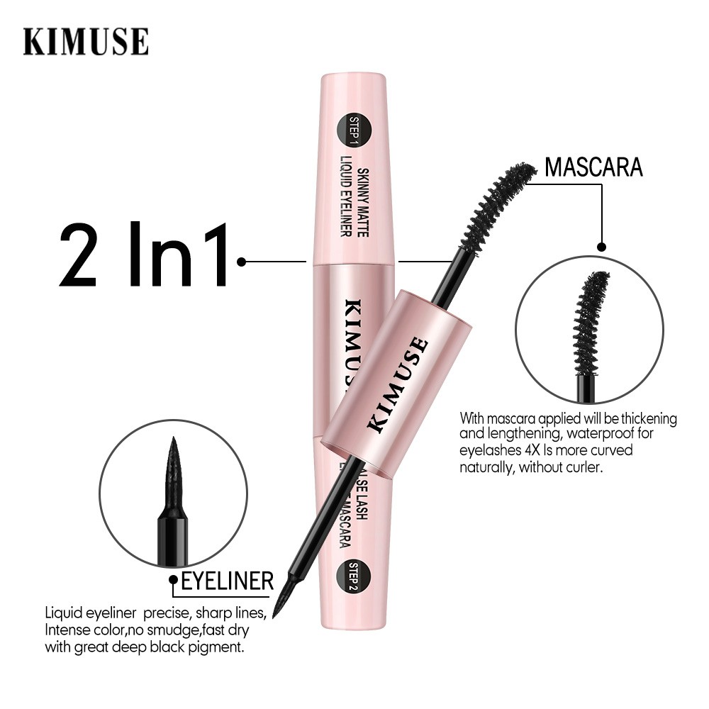 Mascara Kiêm Kẻ Mắt KIMUSE 50g 2 Trong 1 Thiết Kế Vỏ Hộp Hình Nữ Hoàng