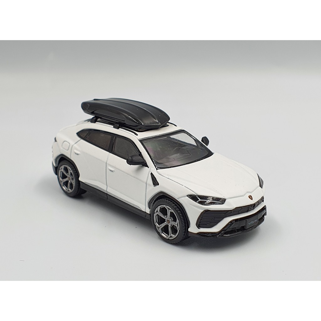 Xe Mô Hình Lamborghini Urus Bianco Monocerus Matt W/ Roof Box LHD Tỉ lệ 1:64 Hãng sản xuất Mini GT (Trắng Nhám)