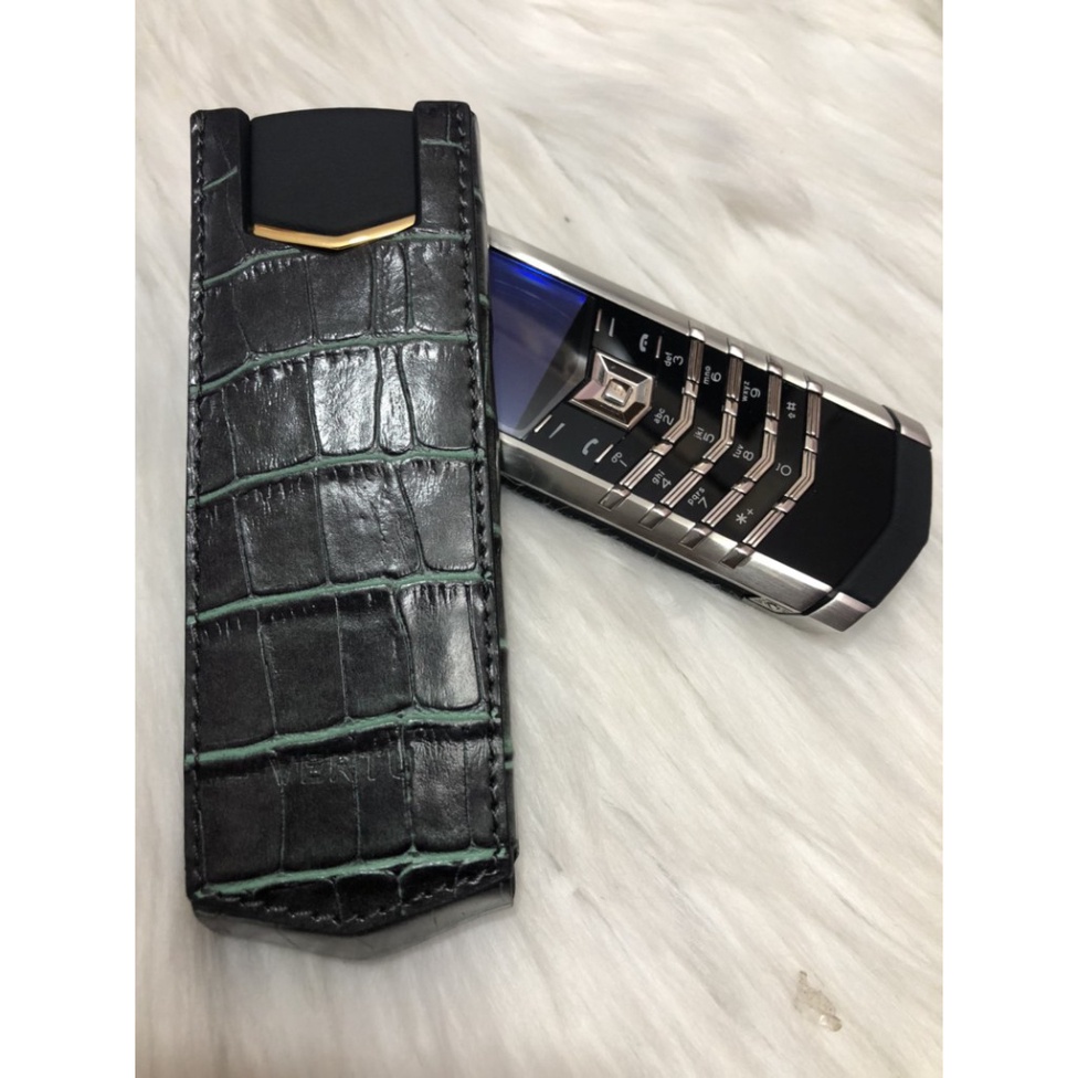 Bao da Vertu Singature S đứng không nắp da cá sấu- Gía giẻ nhất⚡