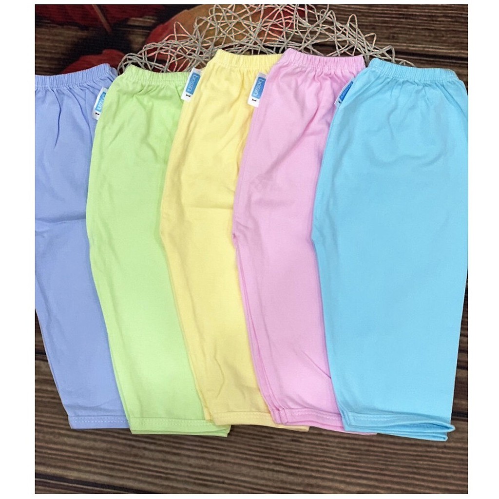 COMBO 5 QUẦN DÀI MÀU CHO BÉ MẶC NHÀ 100% cotton  có 12 size