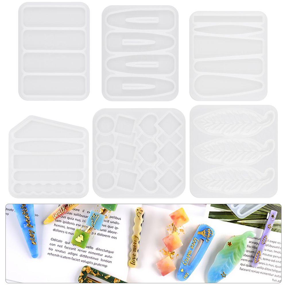 PINEVN Khuôn Làm Kẹp Tóc Bằng Silicon Gel Hình Giọt Nước DIY
