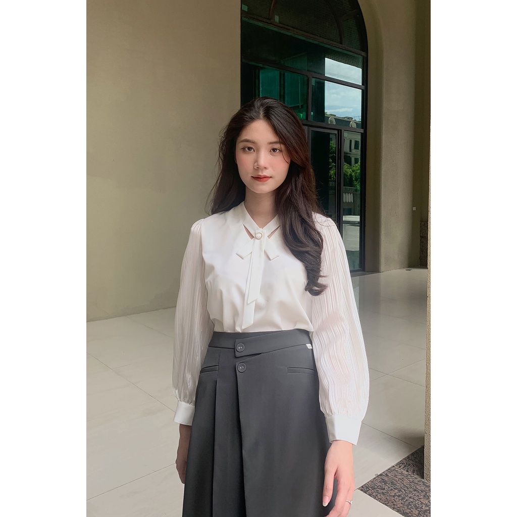 Chân Váy A Ly Xếp,Cúc Bọc By Lamer L62R22Q005