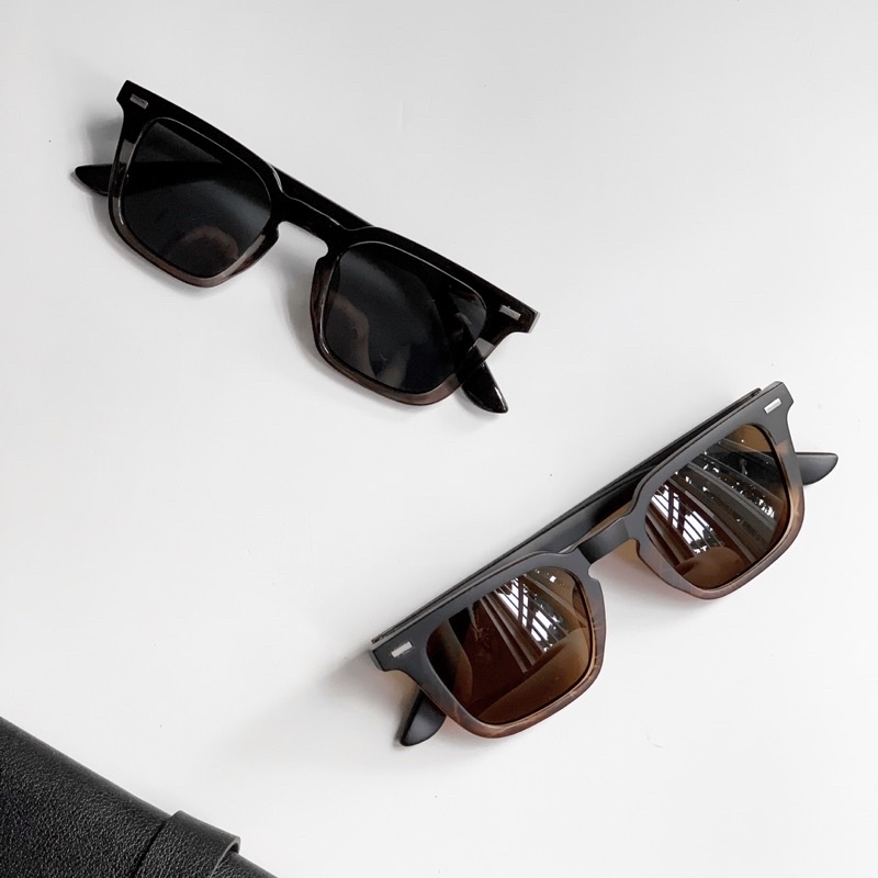 Kính Mắt Nam Nữ AHSTOREE Mắt Vuông Chống UV400 dáng cơ bản dễ đeo màu sắc thời trang