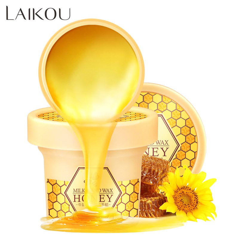 Sáp dưỡng ẩm da tay LAIKOU chiết xuất từ sữa và mật ong giúp tẩy tế bào chết và làm sáng da 120g