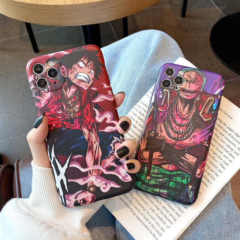 Ốp điện thoại mềm nhám hình Luffy Zorro ONE PIECE thích hợp cho iPhone 13 12 Pro Max X Xs Max XR SE2 78Plus 11 Pro Max
